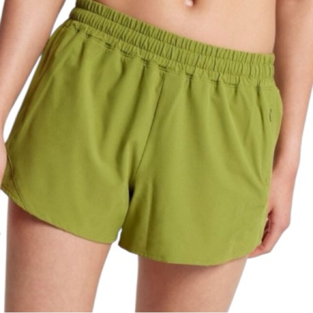 CALIA Women Run Collection Mid Rise Infinity Shorts in Green